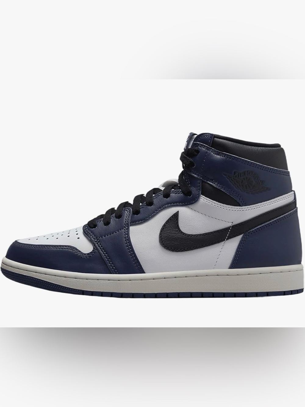 Nike Air Jordan 1 High Navy/White/Black Men’s Sneakers. Fits women size 7.5.